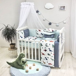 Lenjerie Patut Bebe Copii 8 piese Dino